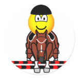 Horse show jumping emoticon Olympic sport Equestrian sticker_sheets