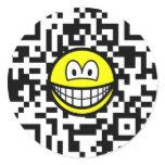 Qr Code smile 2D barcode  sticker_sheets