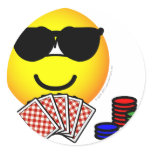 Poker emoticon sunglasses  sticker_sheets