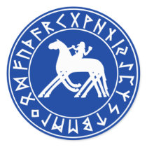 Sticker Sleipnir Shield on Blk by johnpryor2000 Sticker Sleipnir Shield on Blk