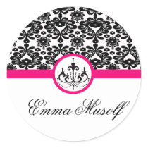 sticker sweet sixteen party  black pink  chic