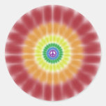 Sticker, Tie Dye Rainbow Peace Sign Explosion