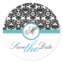 sticker wedding black blue fancy classic chic