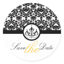 sticker wedding black gold fancy classic chic