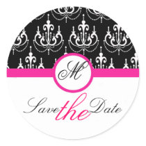 sticker wedding black pink fancy classic chic