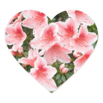 Sticker with Azalea Flower Blossoms