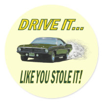 Sticker with "DRIVE IT!..." design