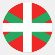 Sticker with Flag Basque “Ikkurina "