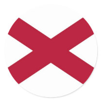 Sticker with Flag of Alabama