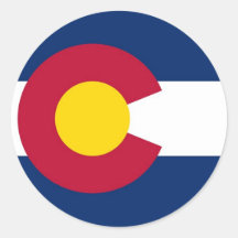 Sticker with Flag of Colorado