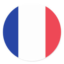 Sticker with Flag of France