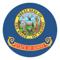 Sticker with Flag of Idaho