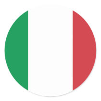 Sticker with Flag of Italy