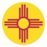 Sticker with Flag of New Mexico