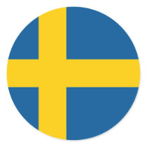 Sticker with Flag of Sweden