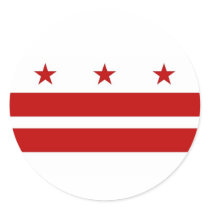 Sticker with Flag of Washington DC