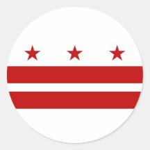 Sticker with Flag of Washington DC