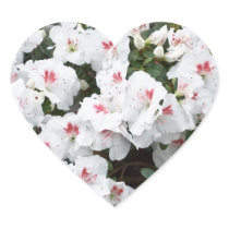Sticker with White Azalea Flower Blossoms