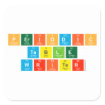 Periodic Table Writer Stickers