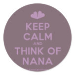 [Two hearts] keep calm and think of nana  Stickers