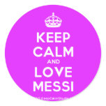 [Crown] keep calm and love messi  Stickers