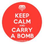 [Crown upside down] keep calm and carry a bomb  Stickers