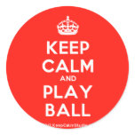 [Crown] keep calm and play ball  Stickers