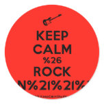 [Electric guitar] keep calm %26 rock on%21%21%21  Stickers