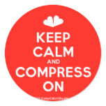 [Two hearts] keep calm and compress on  Stickers