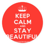 [Knitting crown] keep calm and stay beautiful  Stickers