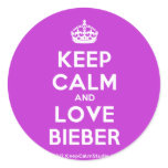 [Crown] keep calm and love bieber  Stickers