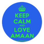 [Crown] keep calm and love amaan  Stickers