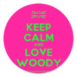 [UK Flag] keep calm and love woody  Stickers