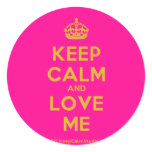 [Crown] keep calm and love me  Stickers