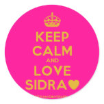 [Crown] keep calm and love sidra [Love heart]  Stickers