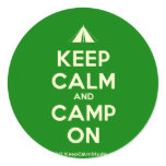 [Tent] keep calm and camp on  Stickers