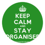 [Crown] keep calm and stay organised  Stickers