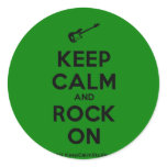 [Electric guitar] keep calm and rock on  Stickers