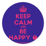 [Crown] keep calm and be happy [Smile]  Stickers