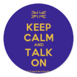 [UK Flag] keep calm and talk on  Stickers
