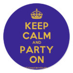 [Crown] keep calm and party on  Stickers