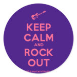 [Electric guitar] keep calm and rock out  Stickers