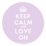 [Crown] keep calm and love on  Stickers