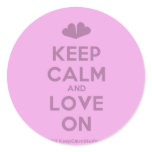[Two hearts] keep calm and love on  Stickers