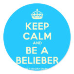 [Crown] keep calm and be a belieber  Stickers