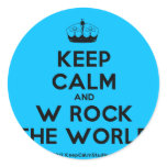 [Knitting crown] keep calm and w rock the world  Stickers