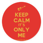 [Electric guitar] keep calm it's only me  Stickers
