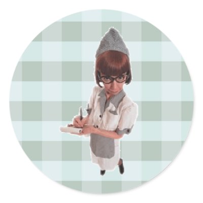 Stickers - 1950 RETRO DINER GAL by Regella