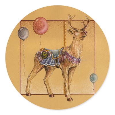 Stickers - Carousel Reindeer or Elk by Carousel_Corner