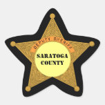 STICKERS Cute Deputy Sheriff Badge template area